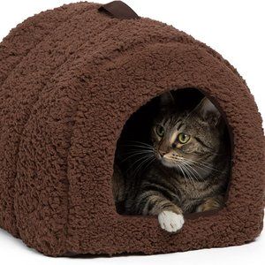 6 pieces Best Friends by Sheri Pet Igloo in Sherpa brown